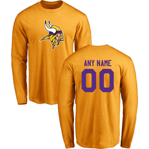 Men Minnesota Vikings Design-Your Own-Long Sleeve Custom NFL T-Shirt->nfl t-shirts->Sports Accessory